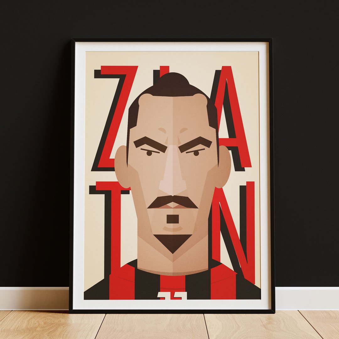 Zlatan Ibrahimovic AC Milan Poster