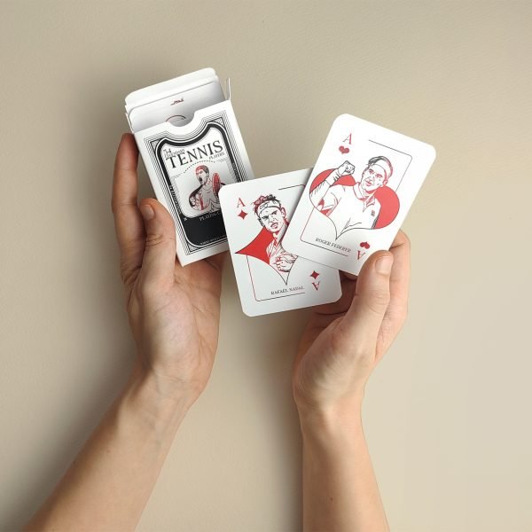 Nadal and Federer artwork for the tennis poker deck.