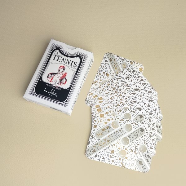 Tennis gifts, playing cards with tennis players.