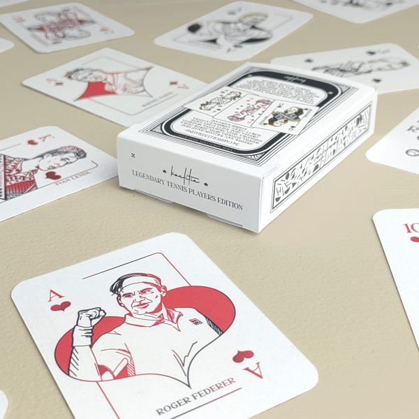 Roger Federer art on Ace of Hearts for the Koalitia legendary tennis players edition.