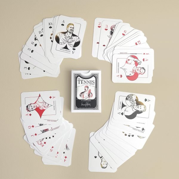 Cărți de joc tenis - 54 jucători legendari și contemporani ilustrați pe acest pachet de poker.