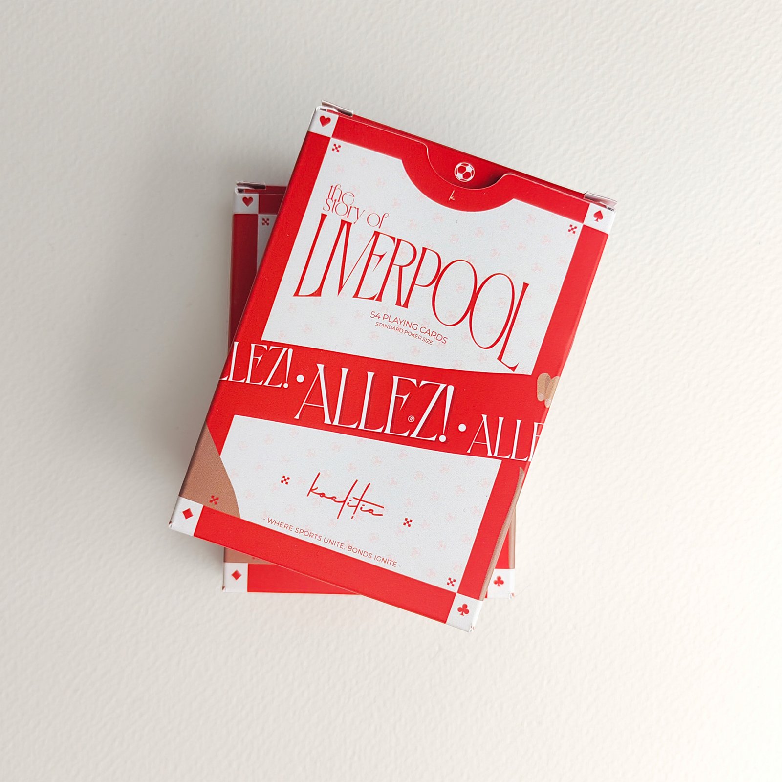 The story of Liverpool Playing Cards, Red and White allez allez allez!