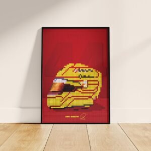 Lewis Hamilton Ferrari Helmet Poster