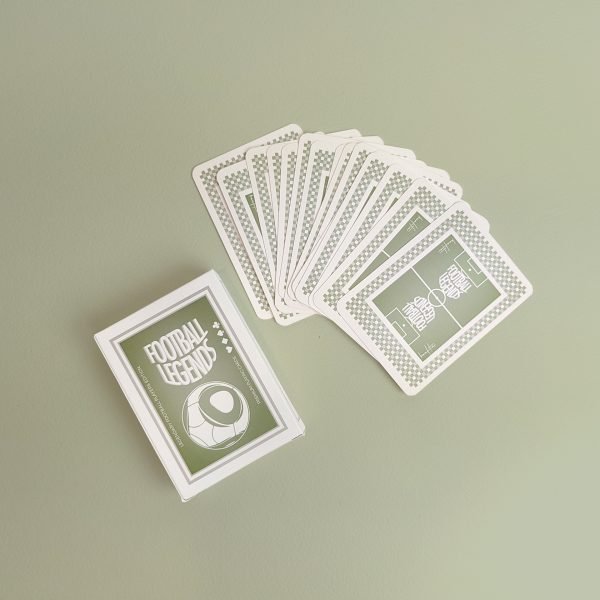 The vintage feel of the artwork we created for the soccer playing cards.