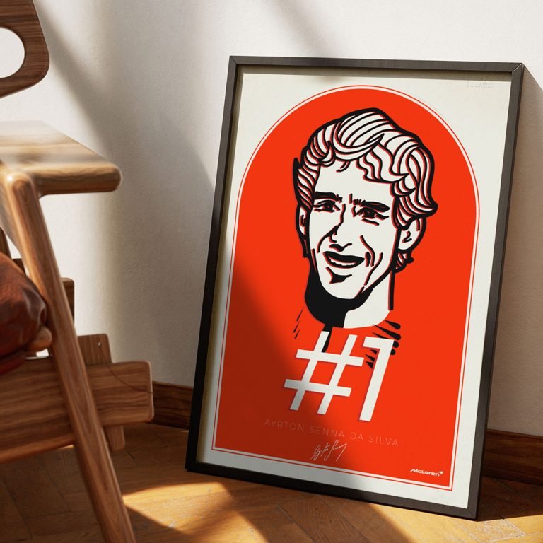 Idee de cadou Formula 1 cu Ayrton Senna Ferrari Poster