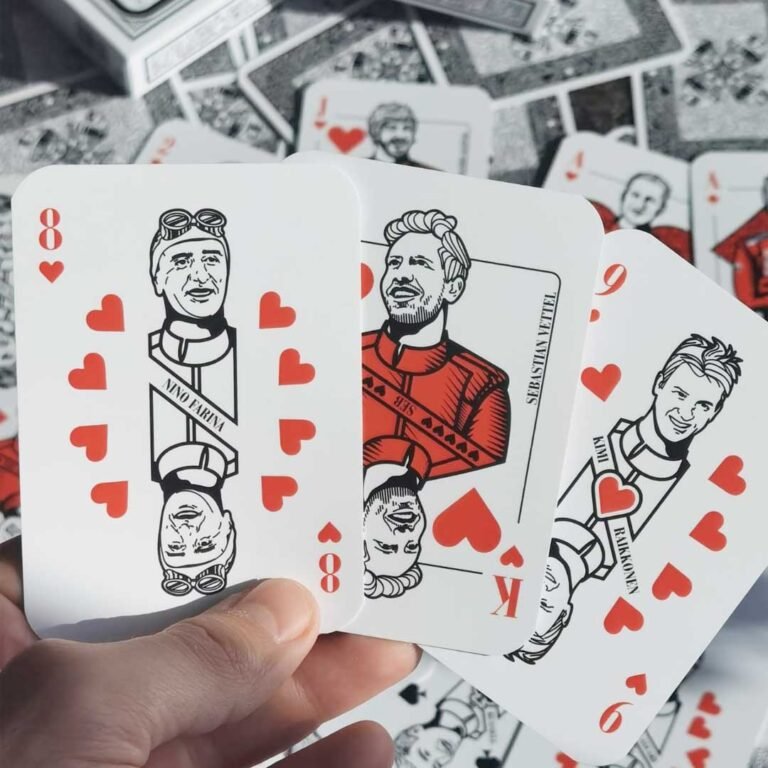 F1 Nino Farina, Seb Vettel and Kimi Raikkonen Playing cards