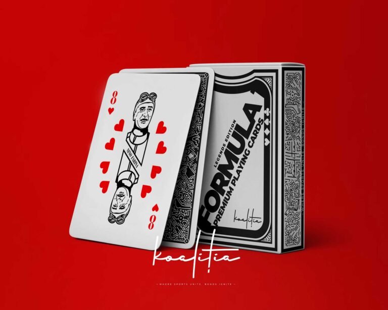 F1 Poker playing cards illustrating drivers like Nino Farina