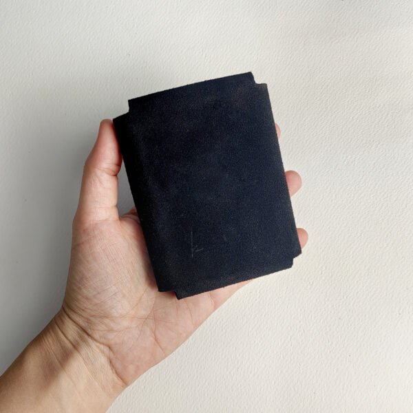 Husă de piele pentru cărți de joc, negru velur.