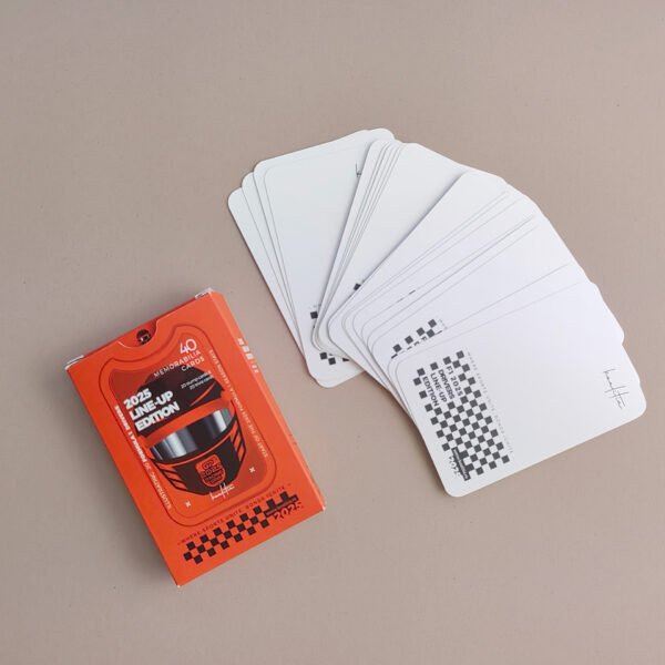 The back of the 2025 F1 Trumps game, with 40 memorabilia cards.