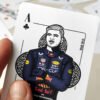 Max Verstappen as the Ace of Clubs in this F1 playing cards deck.