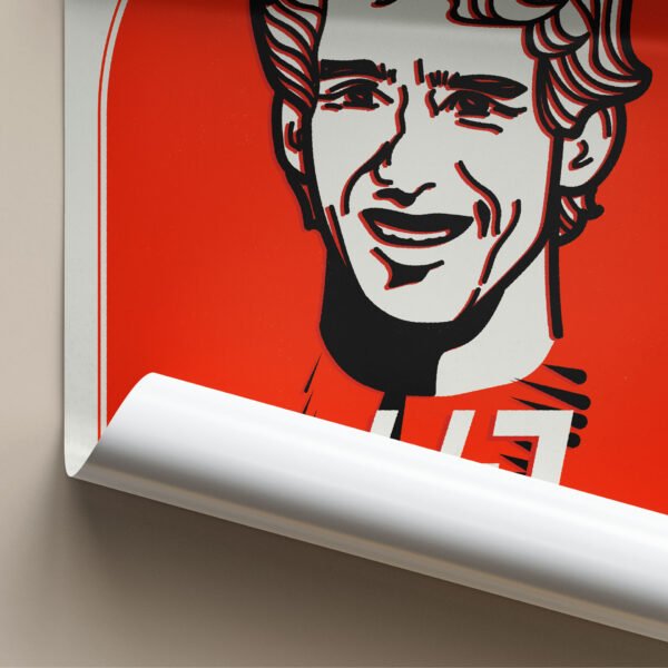 Detaliu cu desen Ayrton Senna realizat pe tableta grafica.