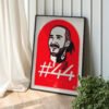 Lewis' portrait is created with his spirit in mind, next to his signature, the Scuderia Ferrari icon and his #44 F1 number.