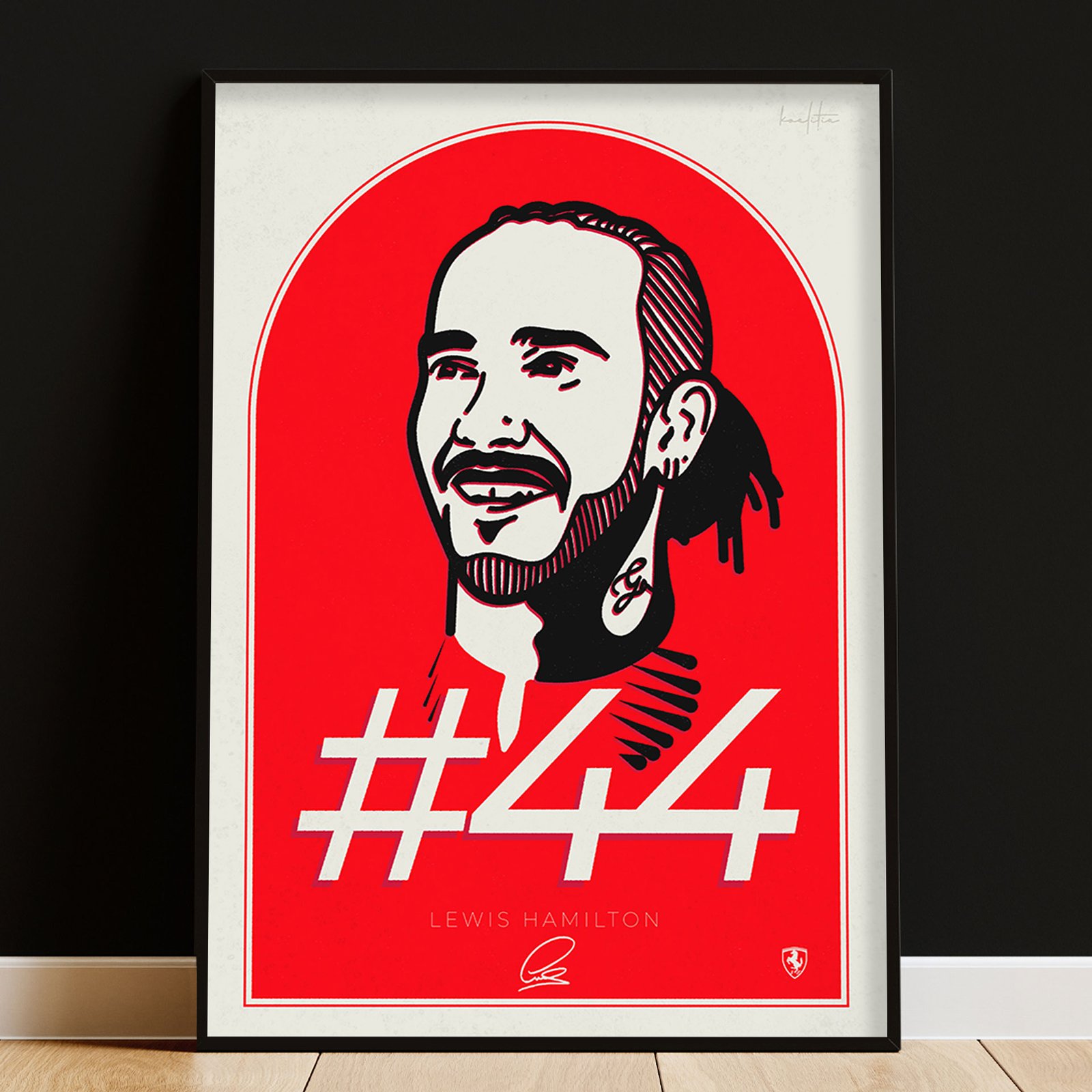 The Lewis Hamilton poster is digitally hand-drawn and ready to be placed in a spot of honor on your wall!