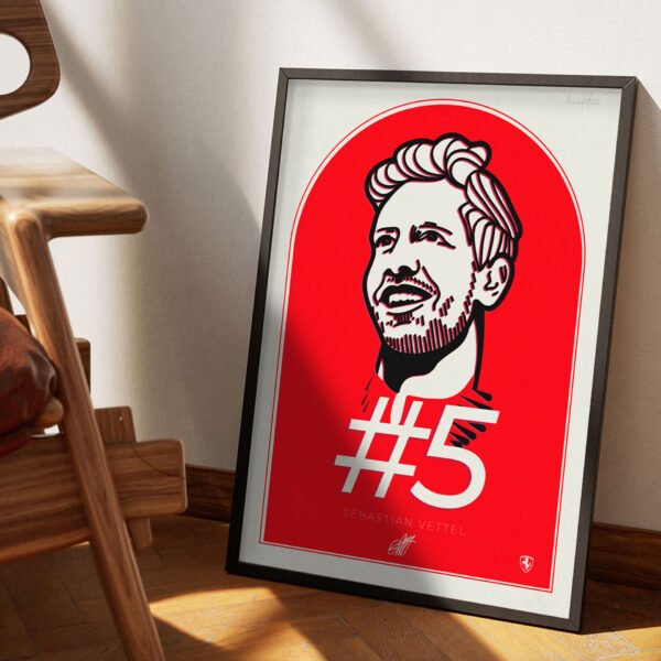 Seb Vettel Ferrari #5 portrait