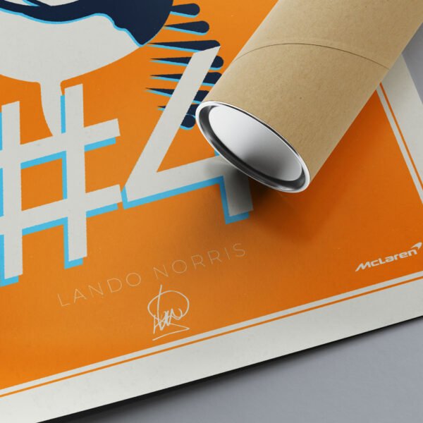 F1 Lando Norris, artwork, printed fanart.