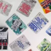 Close-up of the F1 Radio Messages Playing Cards deck, "Bono my tyres are gone" Hamilton quote.